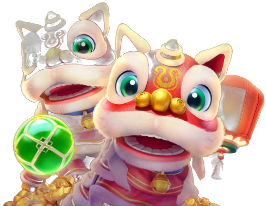 Fachai games on M2 with two lion dance characters