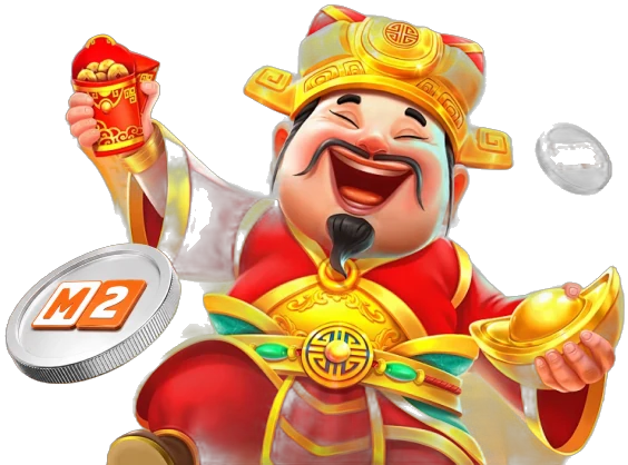 M2 community artwork with the God of Fortune holding gold ingots